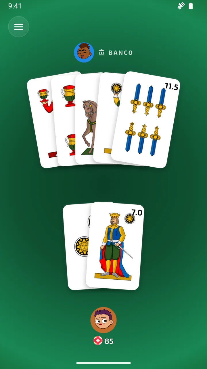 Regole del Sette e Mezzo: carte, matta, piatto ed esempi