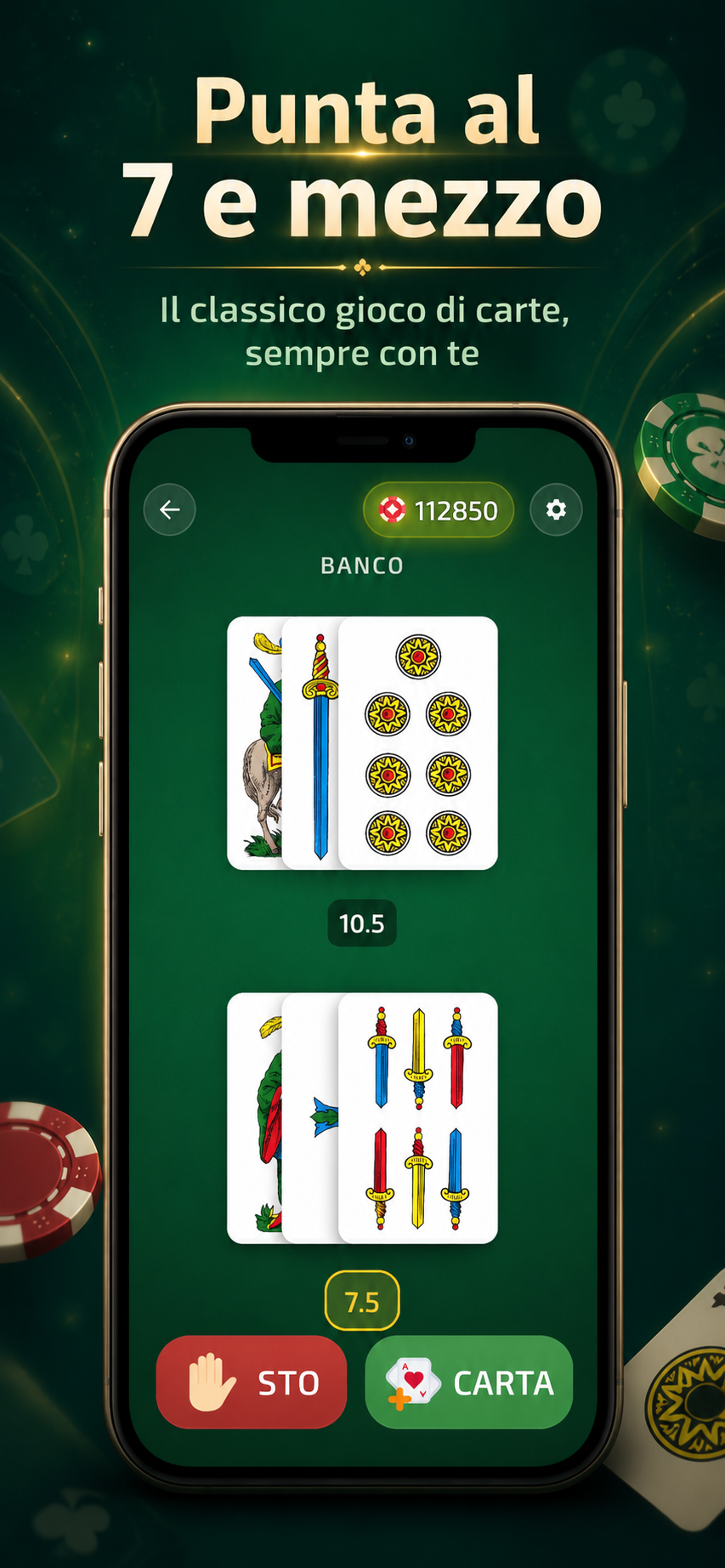 Sette e Mezzo gratis online: gioca subito con le carte italiane